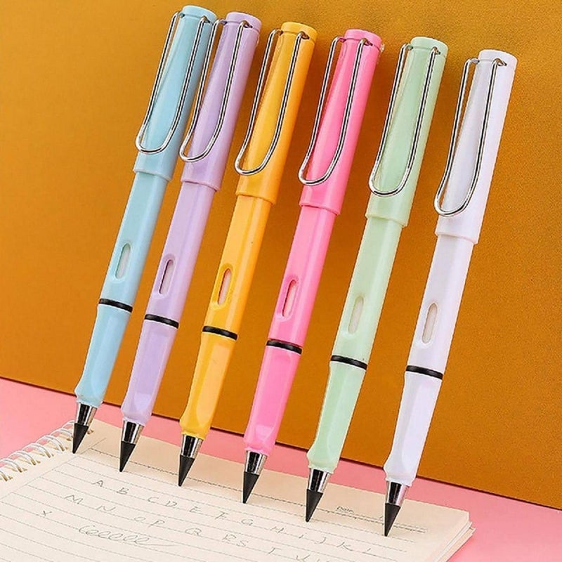 SPRADE Inkless Pencil Set – 6 PCS Eco-Friendly Eternal Pencils with Erasers – Reusable Writing Tools for School, Office & Drawing - Image 1