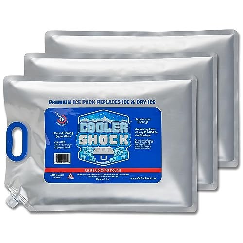 Cooler Shock Reusable Ice Packs for Cooler - Long-Lasting Freezer Packs with Built-in Handle - Large Cooler Size, Pack of 3 - Image 1