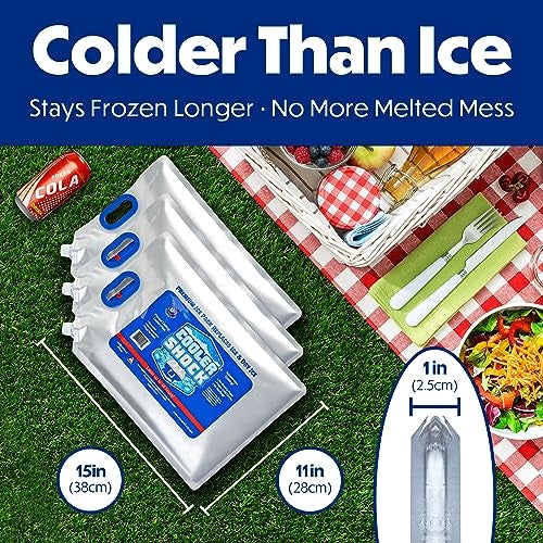 Cooler Shock Reusable Ice Packs for Cooler - Long-Lasting Freezer Packs with Built-in Handle - Large Cooler Size, Pack of 3 - Image 3
