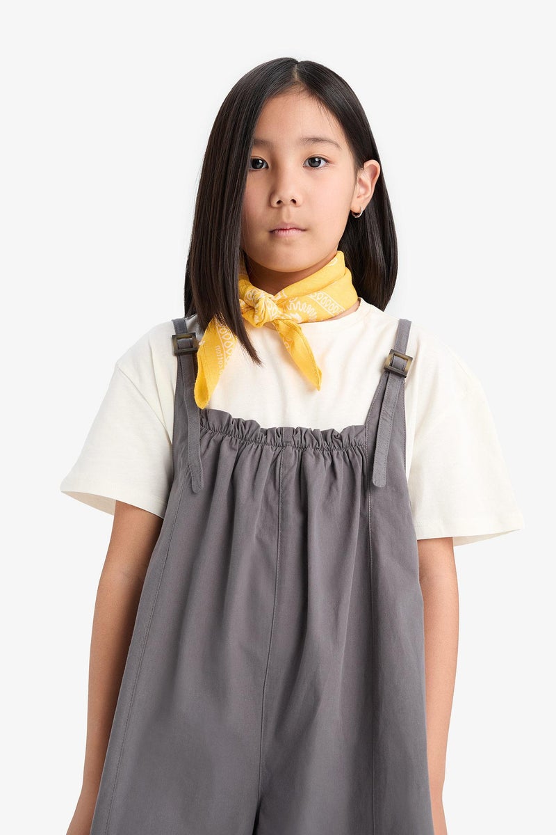 DeFacto Grey Girl Girl Poplin Jumpsuit Casual - Image 5