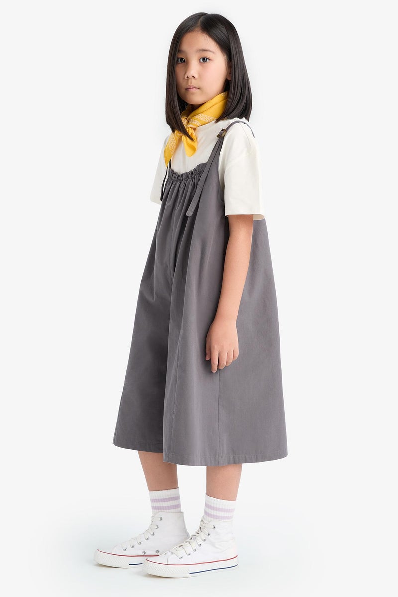 DeFacto Grey Girl Girl Poplin Jumpsuit Casual - Image 4