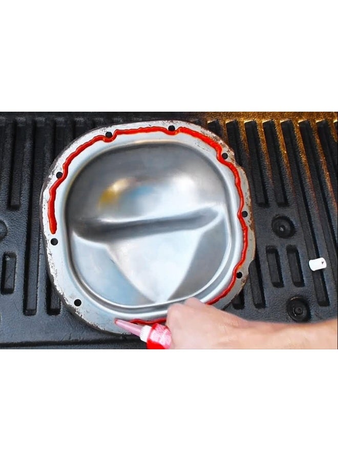 Bossil Hi-Temp 100% Silicone Gasket Maker 650F Red Rtv Heavy Duty Permanently Flexible - Image 4