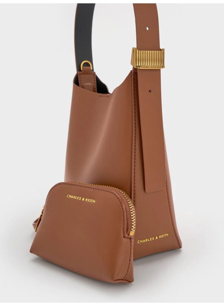 Charles & Keith Edna Bucket Bag - Image 5