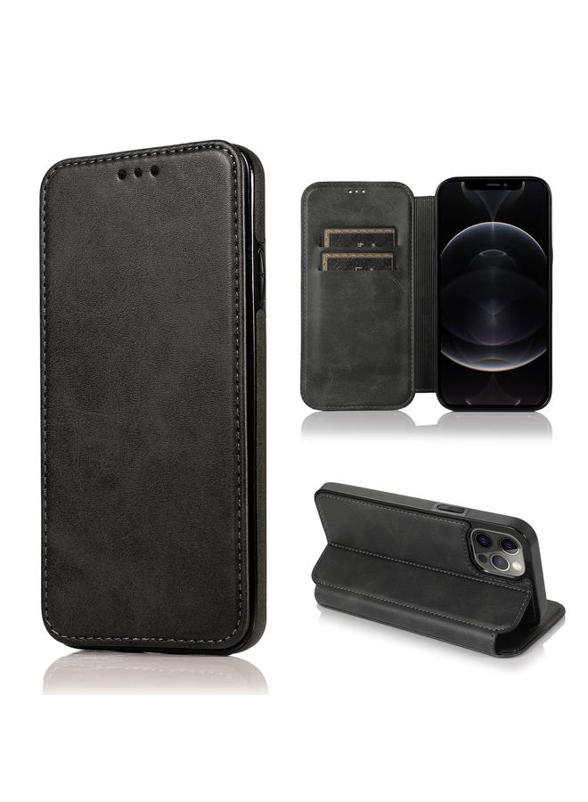 Zaboon Case For iPhone 12 / 12 Pro Knight Magnetic Suction Leather Phone Case - Image 1