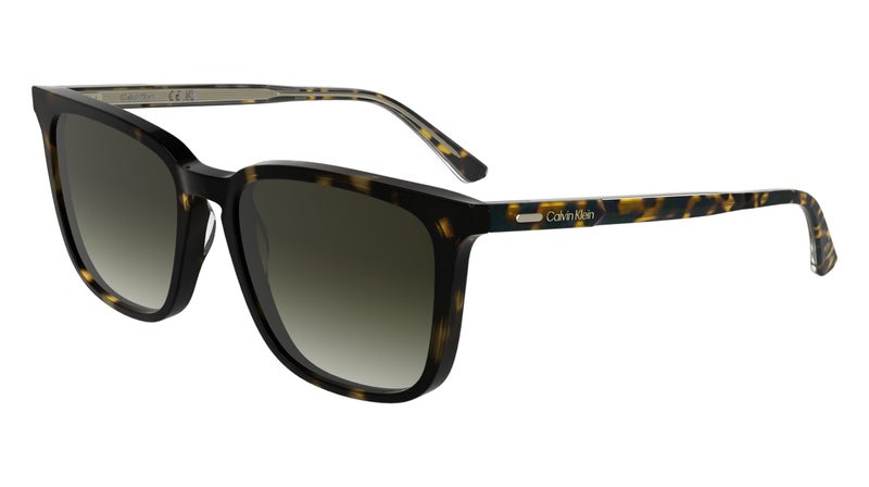 CALVIN KLEIN إطار كامل من الأسيتات نظارات شمسية كالفن كلاين Ck25507S N 5417 (235) هافانا داكنة - Image 2