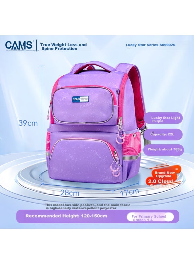 Cams 2.0 Cloud-sensing Suspended Weight Reduction Backpack For Grades 1-3 Boys And Girls, Large Capacity Elementary School Student Lightweight Spine Protection S09902s - Image 3