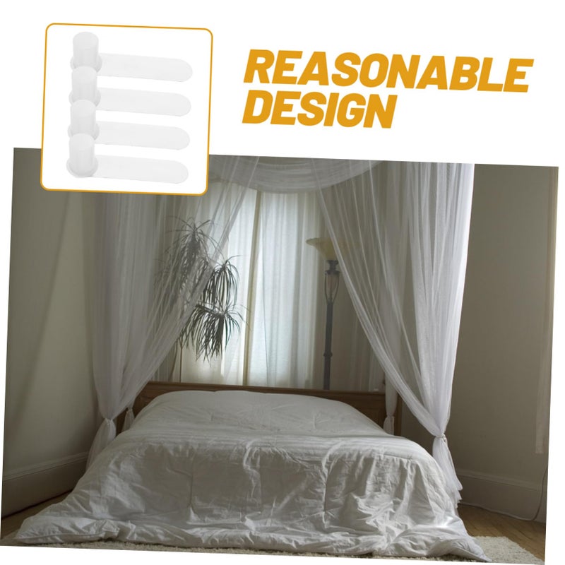 4Pcs Stainless Steel Bed Canopy Frame Support Heavy Duty Base Easy Installation - Image 5