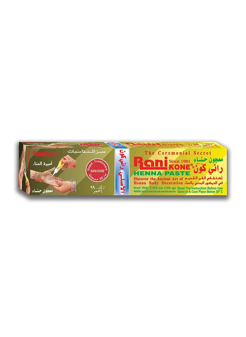 راني كون حرك المؤشر فوق الصورة لتكبيرها عبوة من 3 قطع - معجون لامع للجسم راني كون حنة مهندي (أحمر)  - Image 2