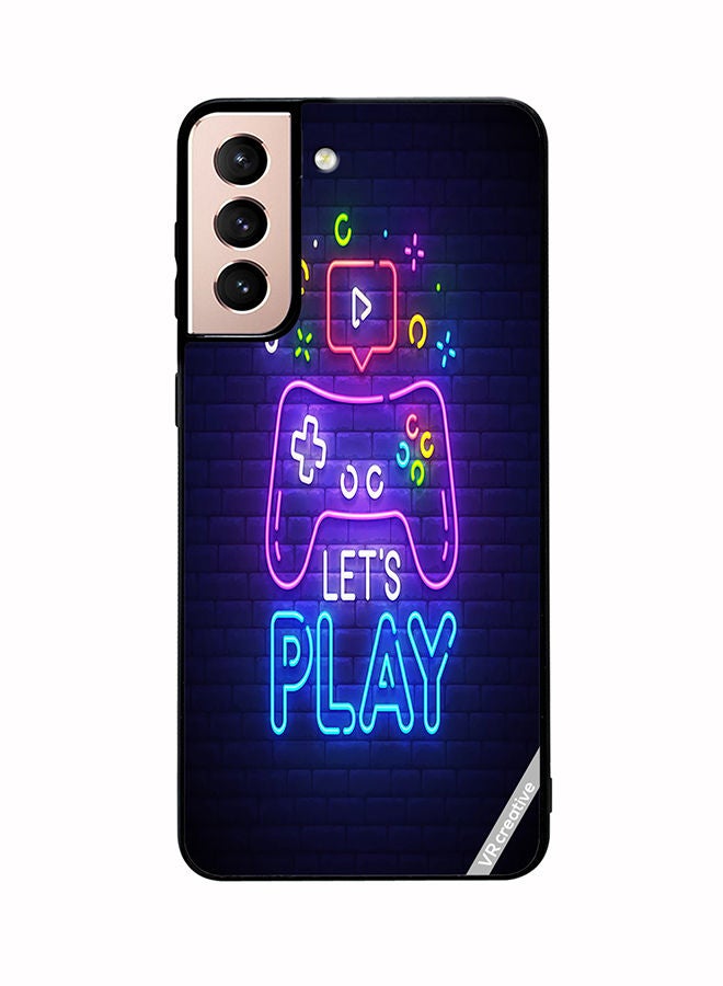 VR CREATIVE Protective Case Cover For Samsung Galaxy S21 Plus 5G Lets Play Design Multicolour - Image 1