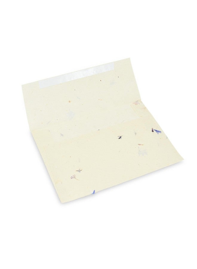 Kathmandu Valley Co. 5X7 Inch Handmade Lokta Paper Envelopes For Wedding Invitations Announcements Vintage Envelopes With Pressed Cornflower Petals. Made In Nepal. (Pack Of 25)  - Image 3