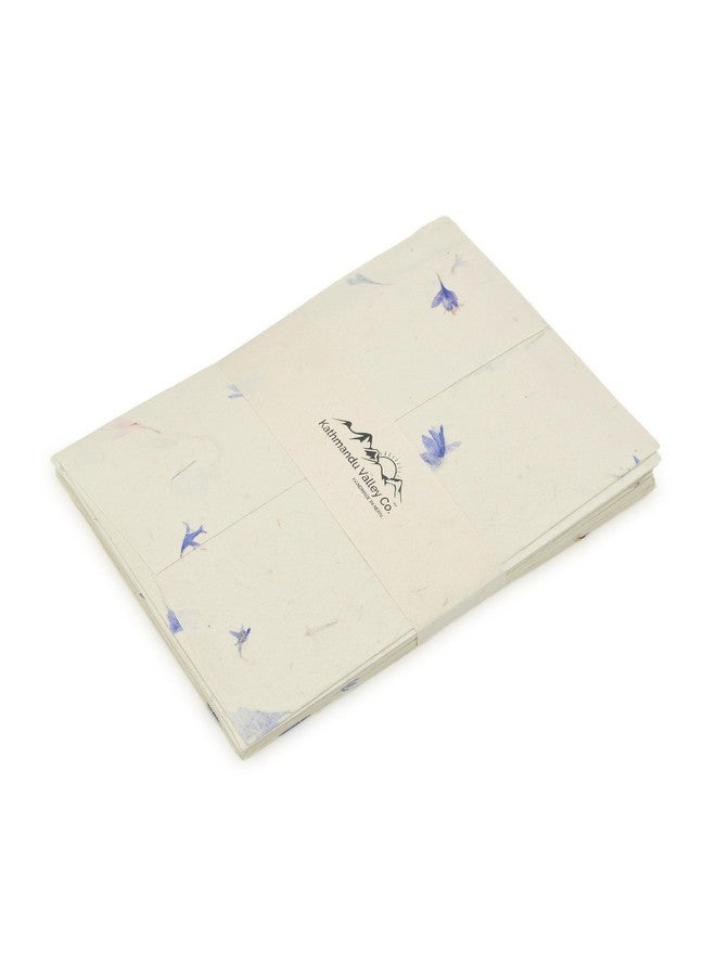 Kathmandu Valley Co. 5X7 Inch Handmade Lokta Paper Envelopes For Wedding Invitations Announcements Vintage Envelopes With Pressed Cornflower Petals. Made In Nepal. (Pack Of 25)  - Image 4