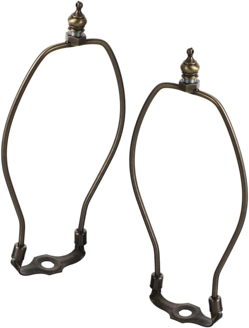 Angoily 2pcs Lamp Shade Holder Harp Replacement Harp Bracket for Table Floor Lamps Easy Install for Unique Lighting Decor Elegant Design Antique Finish - Image 1