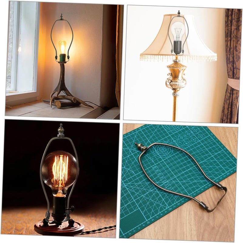 Angoily 2pcs Lamp Shade Holder Harp Replacement Harp Bracket for Table Floor Lamps Easy Install for Unique Lighting Decor Elegant Design Antique Finish - Image 5