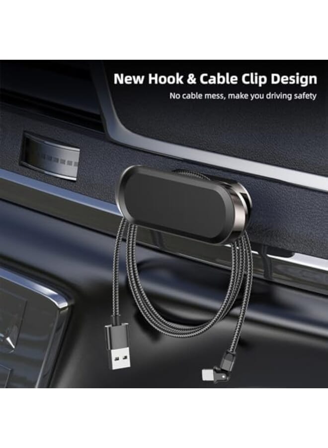 إي سي في في حامل هاتف مغناطيسي للسيارة، حامل هاتف معدني مغناطيسي قوي للسيارة، حامل لوحة القيادة العالمي قابل للتعديل 360 درجة يناسب آيفون وسامسونج وجميع الهواتف الذكية مع لاصق فضي - Image 4