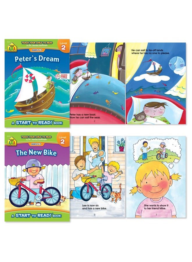 School Zone Start to Read!® 15-Book Set - Progressive Reading Levels 1, 2 and 3 - 240 Pages, Ages 4-7, Preschool, Kindergarten, 1st Grade, 2nd Grade (School Zone Start to Read!® Book Series) - Image 3