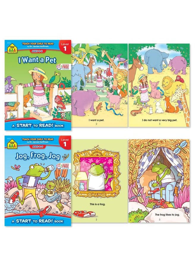 School Zone Start to Read!® 15-Book Set - Progressive Reading Levels 1, 2 and 3 - 240 Pages, Ages 4-7, Preschool, Kindergarten, 1st Grade, 2nd Grade (School Zone Start to Read!® Book Series) - Image 2