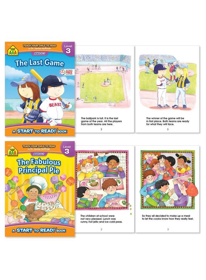 School Zone Start to Read!® 15-Book Set - Progressive Reading Levels 1, 2 and 3 - 240 Pages, Ages 4-7, Preschool, Kindergarten, 1st Grade, 2nd Grade (School Zone Start to Read!® Book Series) - Image 4