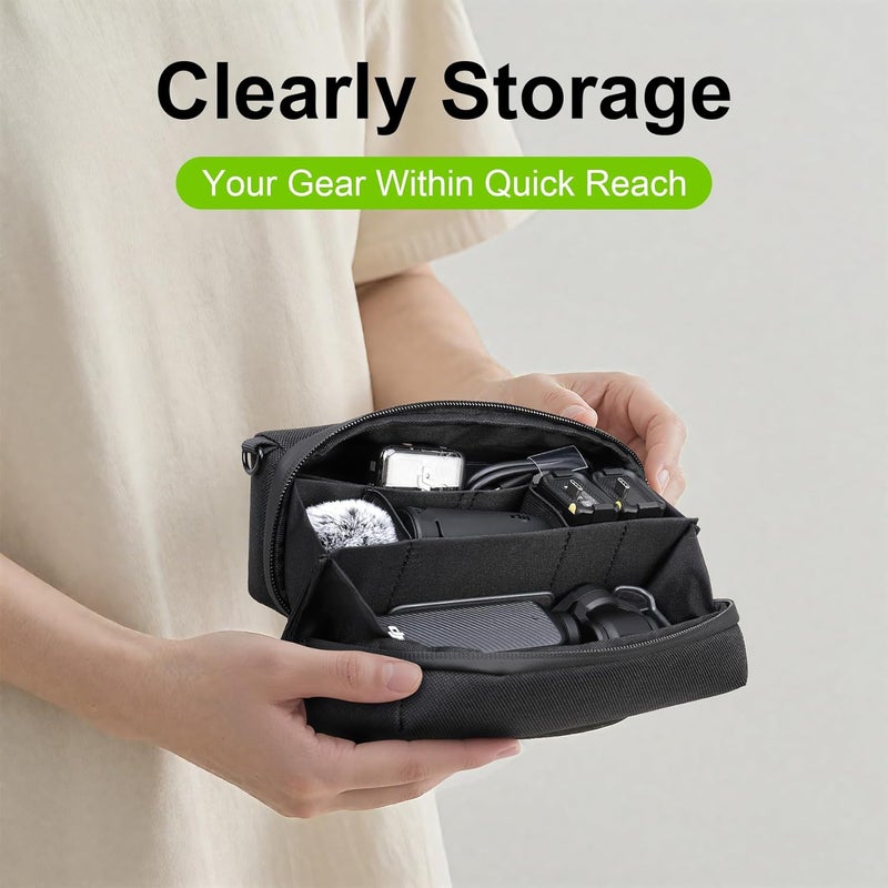 Lacdo Carrying Case for DJI Osmo Pocket 4 3, Carrying Bag for DJI Osmo Pocket 4 3 Creator Combo Accessories, Portable Travel Storage Case for Osmo Pocket 4/3, All-in-One Case with Shoulder Strap,Black - Image 5