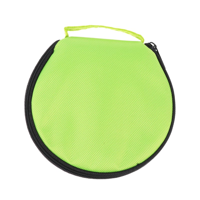 Green Large Capacity Round Oxford Fabric CD DVD Storage Case Zipper Holder For Car - Image 2