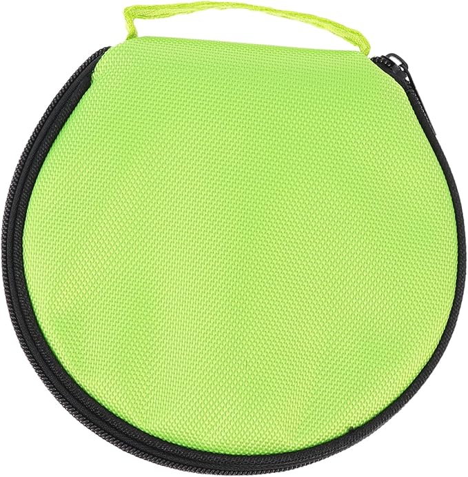 Green Large Capacity Round Oxford Fabric CD DVD Storage Case Zipper Holder For Car - Image 1