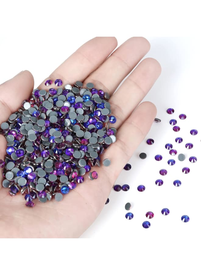 of 2160 Round Glitter Stones - Rhinestones Purple Velvet Large 4.8 mm for DIY Crafts - Hotfix Rhinestones SS20 Large in DIY Design (SS20, Purple Velvet) - Image 2