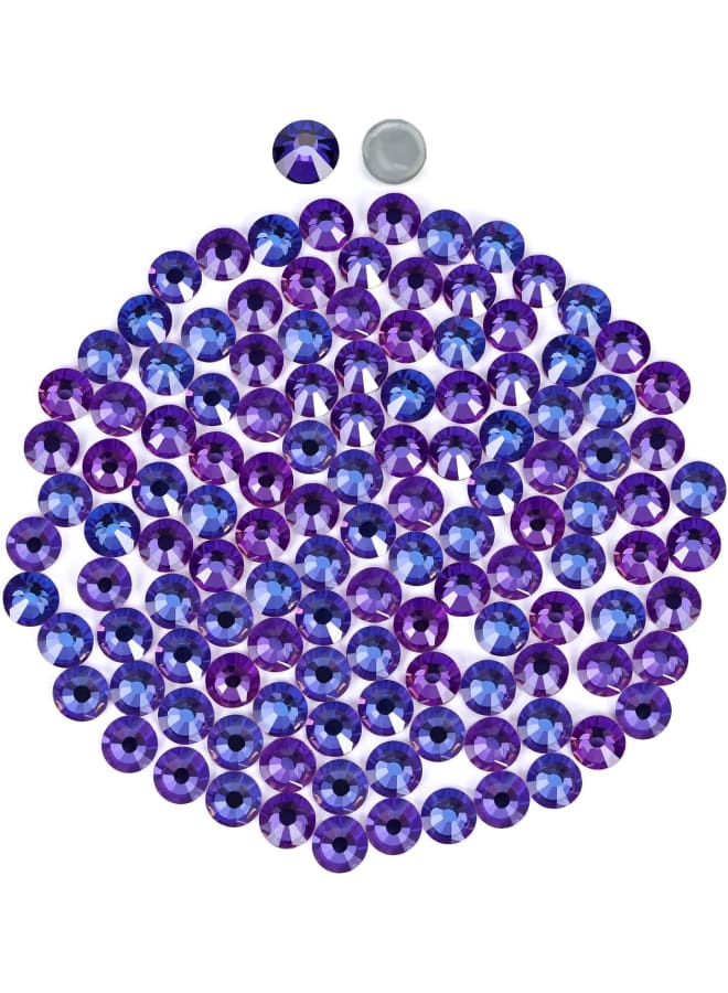 of 2160 Round Glitter Stones - Rhinestones Purple Velvet Large 4.8 mm for DIY Crafts - Hotfix Rhinestones SS20 Large in DIY Design (SS20, Purple Velvet) - Image 1