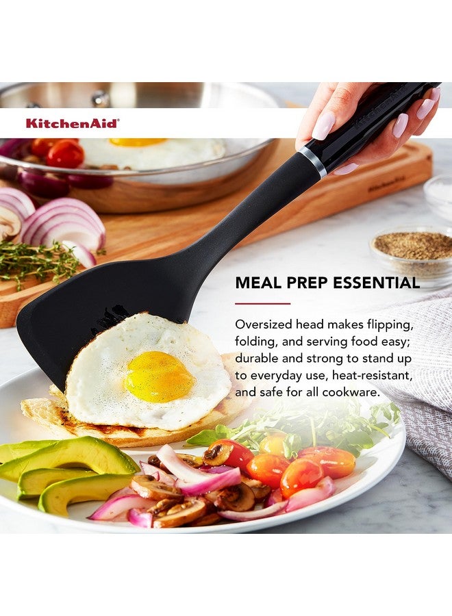كيتشن إيد ملعقة تقليب كلاسيكية صلبة من كيتشن إيد، لون أسود، 13.5 × 3.3 بوصة - Image 4