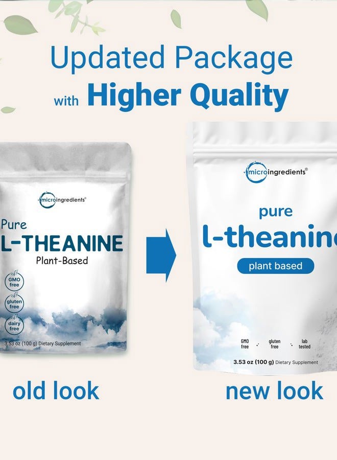 Micro Ingredients Pure L-Theanine Powder, 100 Grams (1 Year Supply), Filler Free, No GMOs and Vegan Friendly - Image 3
