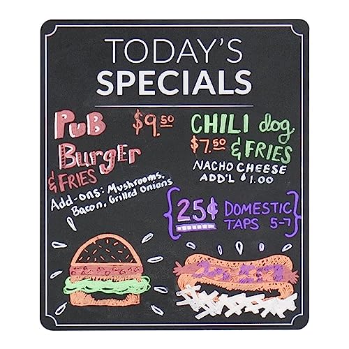 SBlabels Today’s Specials Restaurant Menu Sign/Black and White 10" x 12" Small Business Special Daily Food Blackboard Sign with Rounded Corners - Image 4