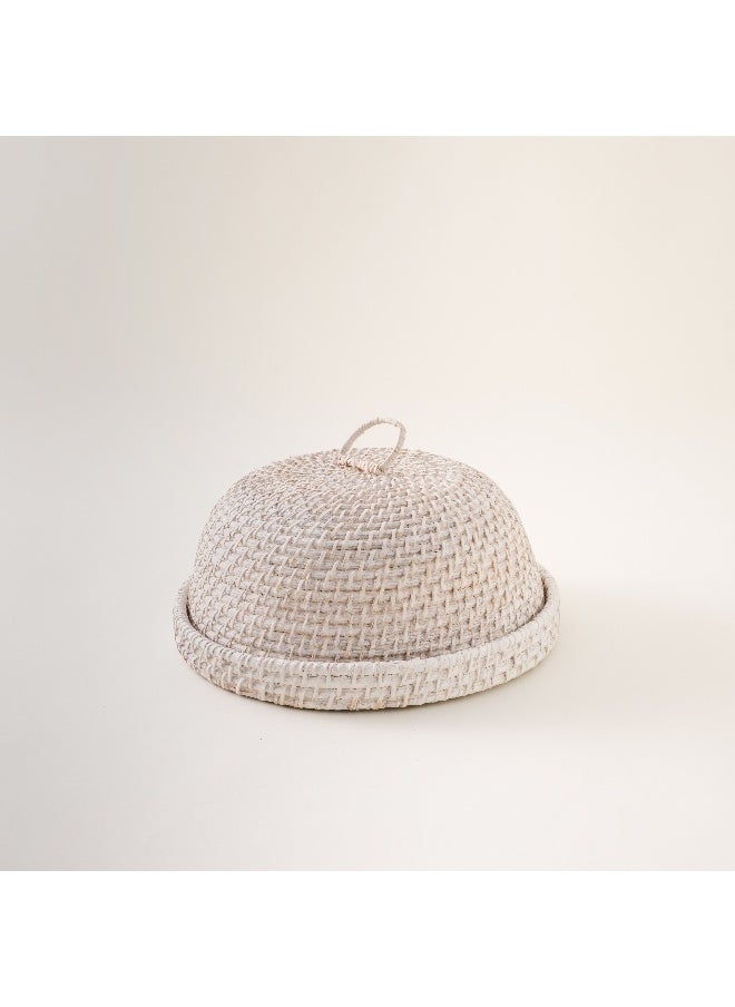 Homez - Rattan Cover With Base In White - Image 1