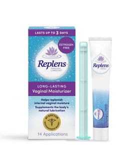 Replens Long-Lasting Vaginal Moisturizer, 14ct with reusable applicator