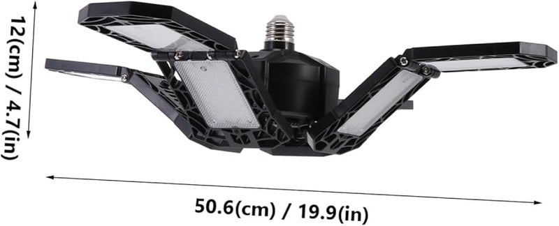 ضوء سقف أسود قابل للطي عالي السطوع موفر للطاقة للجراج والورشة - Image 3