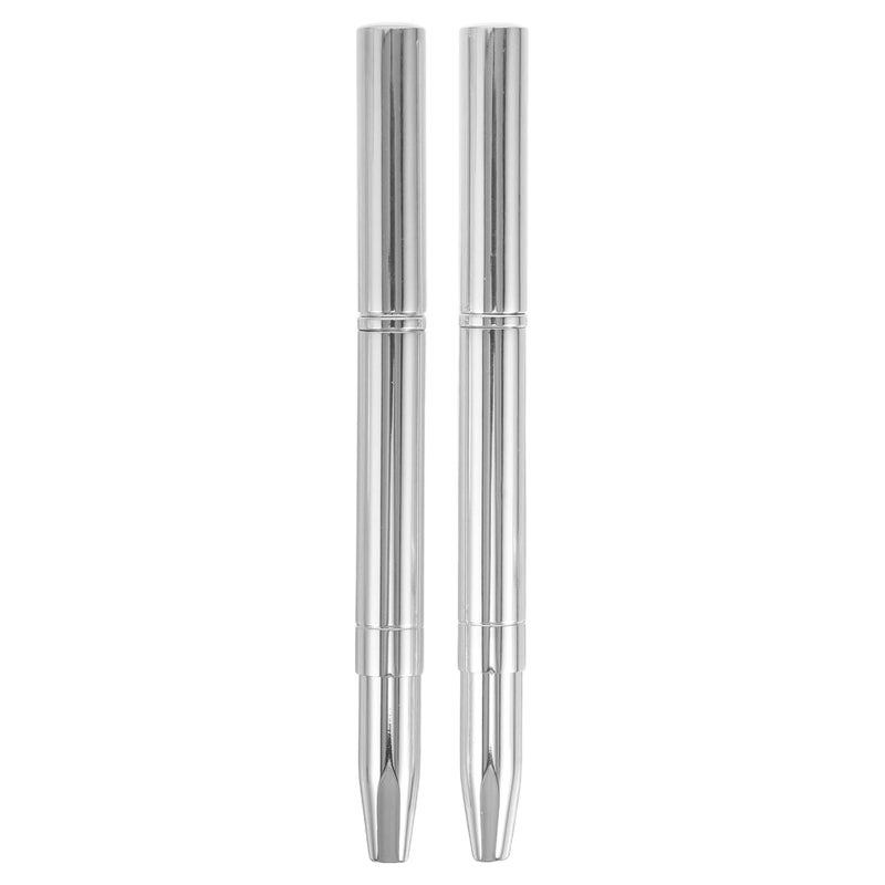 2pcs Lip Brush with Cap for Lipstick Application, Retractable Double Ended Lipliner Makeup Brush, Portable Tool for Travel and Parties - Image 1