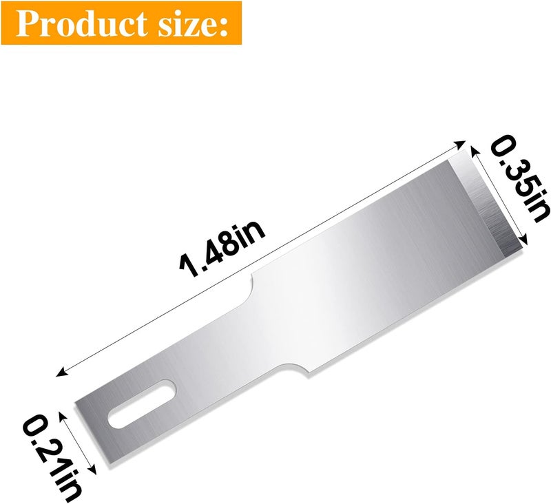Jetmore 100 Pack Hobby Blades Set #17 Craft Knife Blades Refill Hobby Knife Replacement Blade with Storage Box for Art and Craft Scrapbooking Supplies Cutting Caving - Image 2