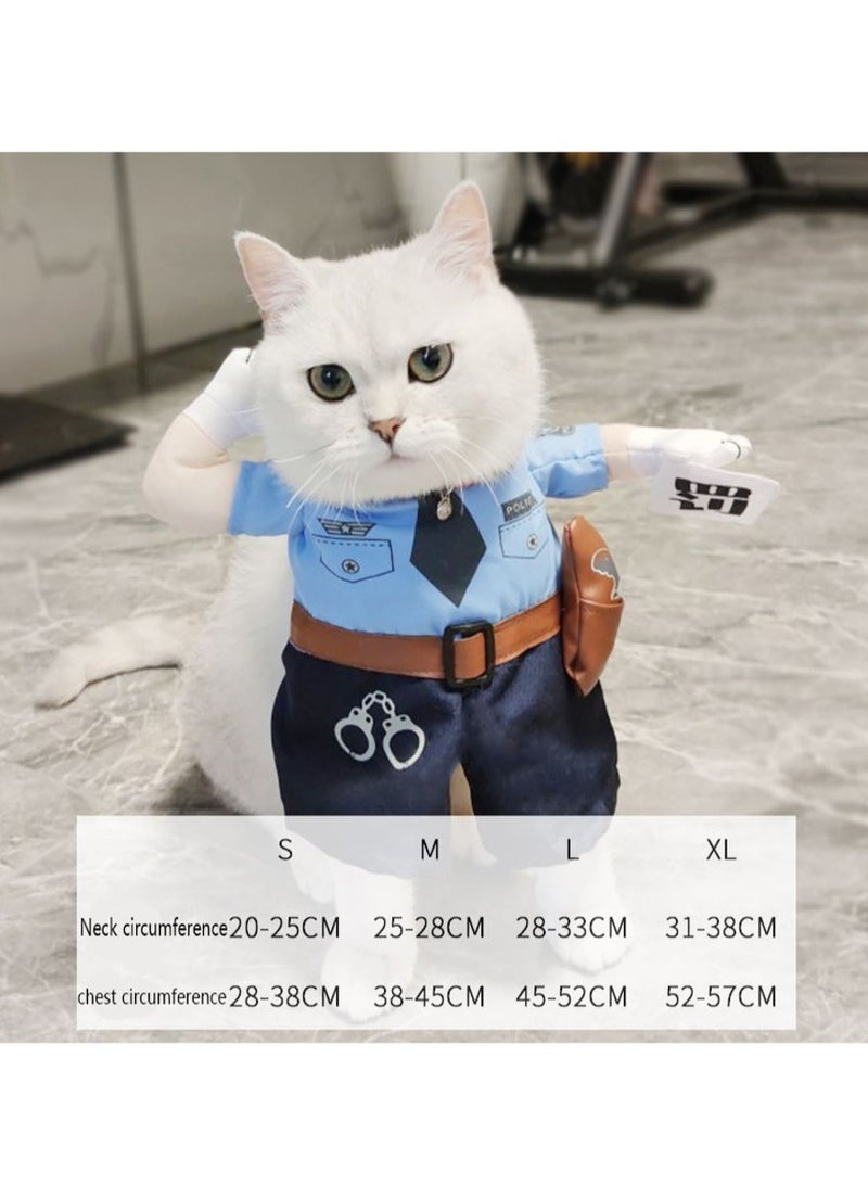 New Funny Pet Clothes policeman Dog And Cat Costume Suit - Image 3