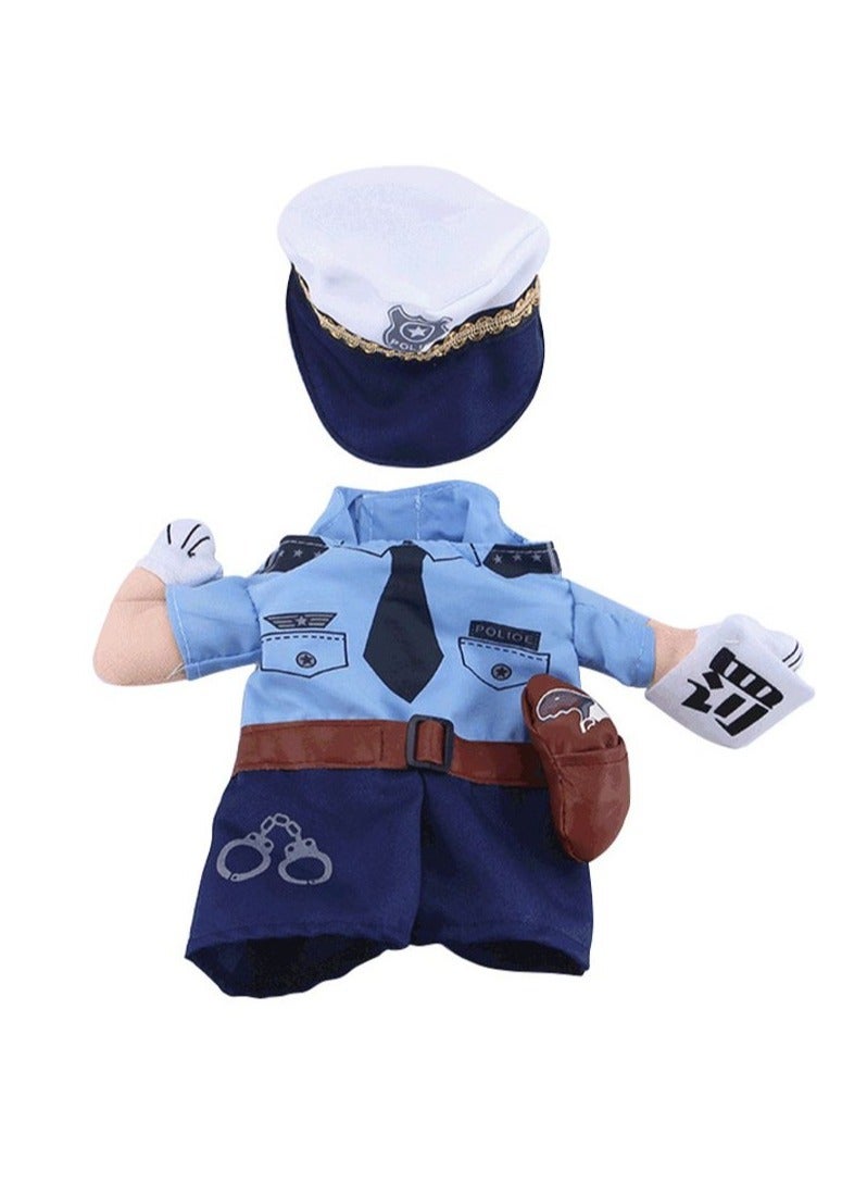New Funny Pet Clothes policeman Dog And Cat Costume Suit - Image 1