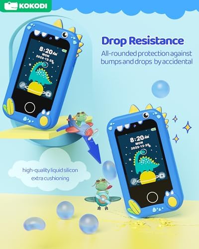 KOKODI Kids Smart Phone Toys, Touchscreen HD Dual Camera Cell Phone for Kids, Christmas Birthday Gifts Dinosaur Toddler Play Phone for Boys 3-10, Travel Toy Preschool Learning Toy for Kids - Image 5