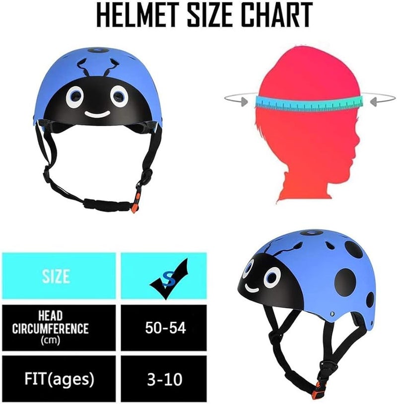 خوذة دراجة أطفال زرقاء للدراجات والتزلج وركوب التوازن ومعدات الحماية - Image 4