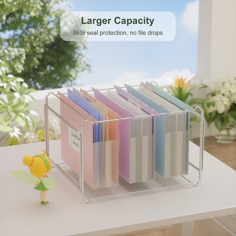 EcoStash Extra Capacity Hanging File Folders, 3.15" Reinforced Wheat Straw Expanding Hanging Folder Letter Size, Heavy Duty for Filing Cabinets, File Organizer for Office & Home-A Color-6 Packs - Image 5