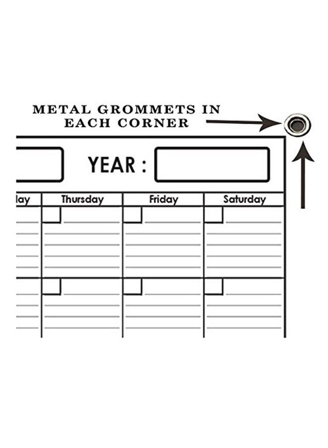 SwiftGlimpse (32x48) - XLarge Yearly Wet & Dry Erase Blank Reusable Undated Wall Calendar Planner for Office Academic Home 12-Month Project Calendar - Image 5