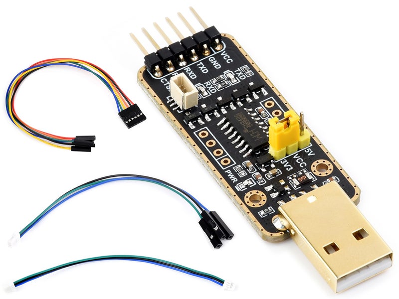 Wonrabai USB to UART Debugger Module for Raspberry Pi 5, Type-A Port, Onboard UART Connector, Supports Multiple Connection Methods/Multi-System Linux, Android, Windows 7/8/8.1/10/11,etc. - Image 1