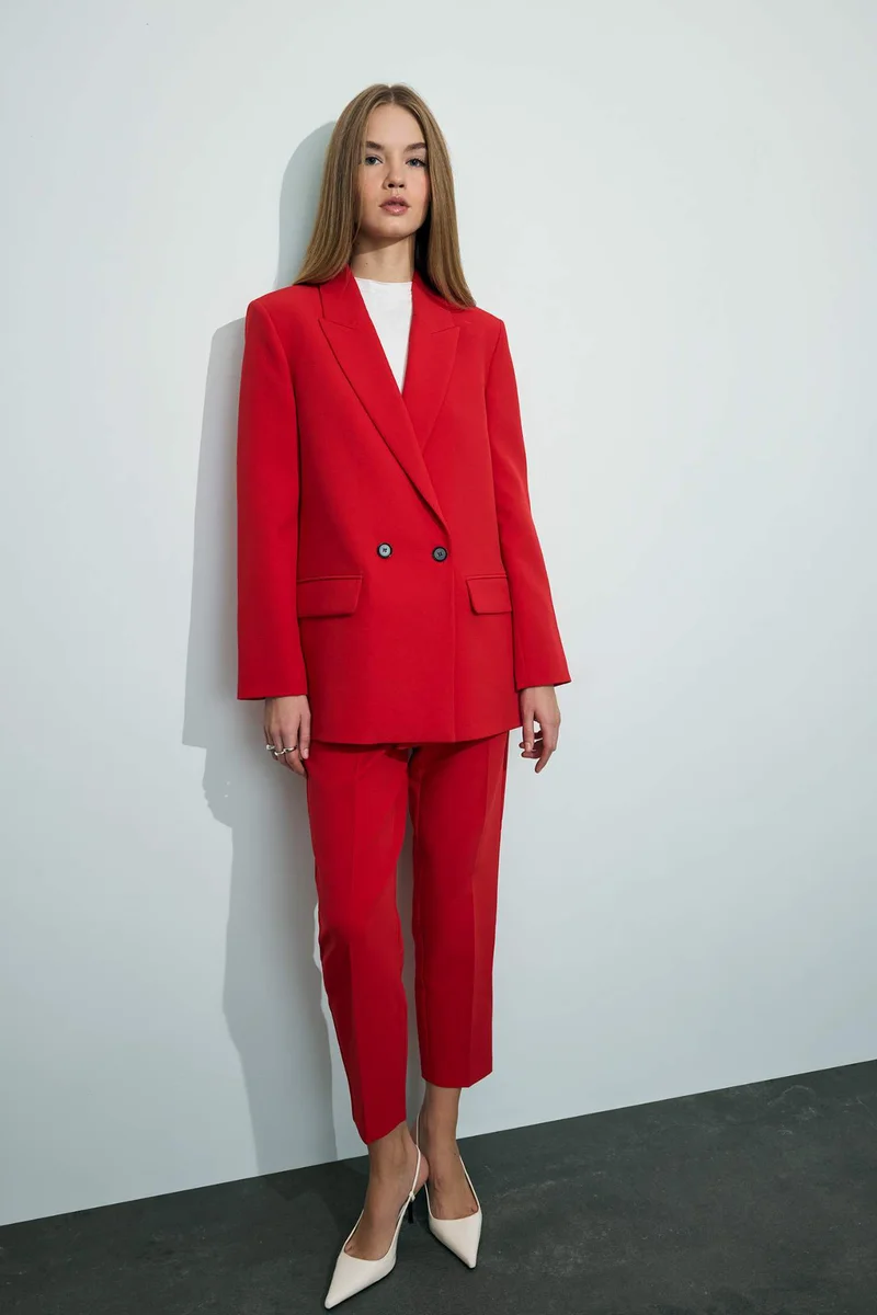 ديفاكتو Carrot Fit Super Skinny Hem Zip-Up Trousers