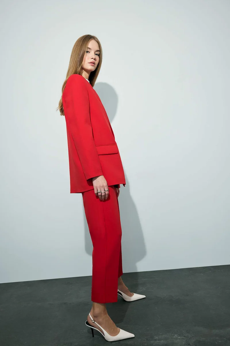 ديفاكتو Carrot Fit Super Skinny Hem Zip-Up Trousers