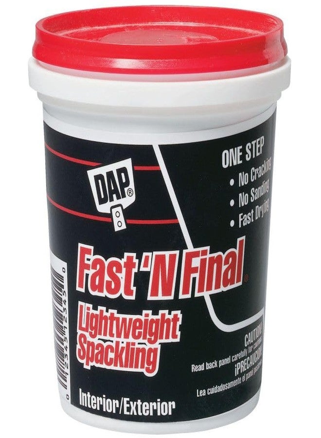 Dap 10 Pack Dap 12140 Fast 'n Final Interior/Exterior Lightweight Spackling (RTU) - White 8-oz