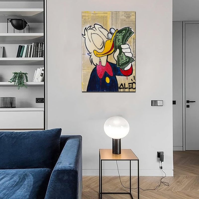 ARS Framed Canvas Abstract Painting Print of LIINH ALEC-Monopolys Smell Money Poster Decorative Painting Canvas Wall Art Living Room Posters Bedroom - Image 3
