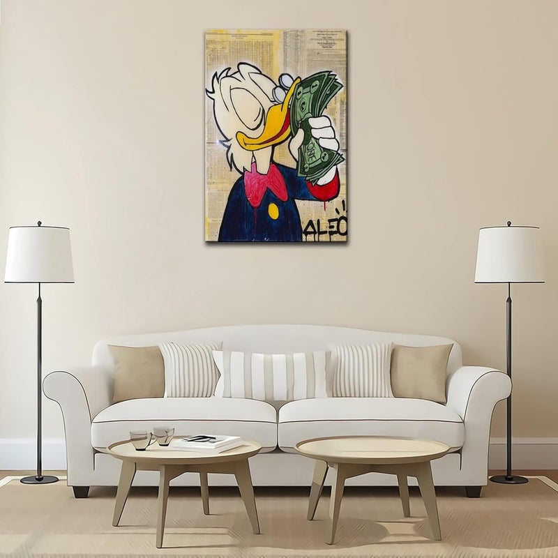 ARS Framed Canvas Abstract Painting Print of LIINH ALEC-Monopolys Smell Money Poster Decorative Painting Canvas Wall Art Living Room Posters Bedroom - Image 4