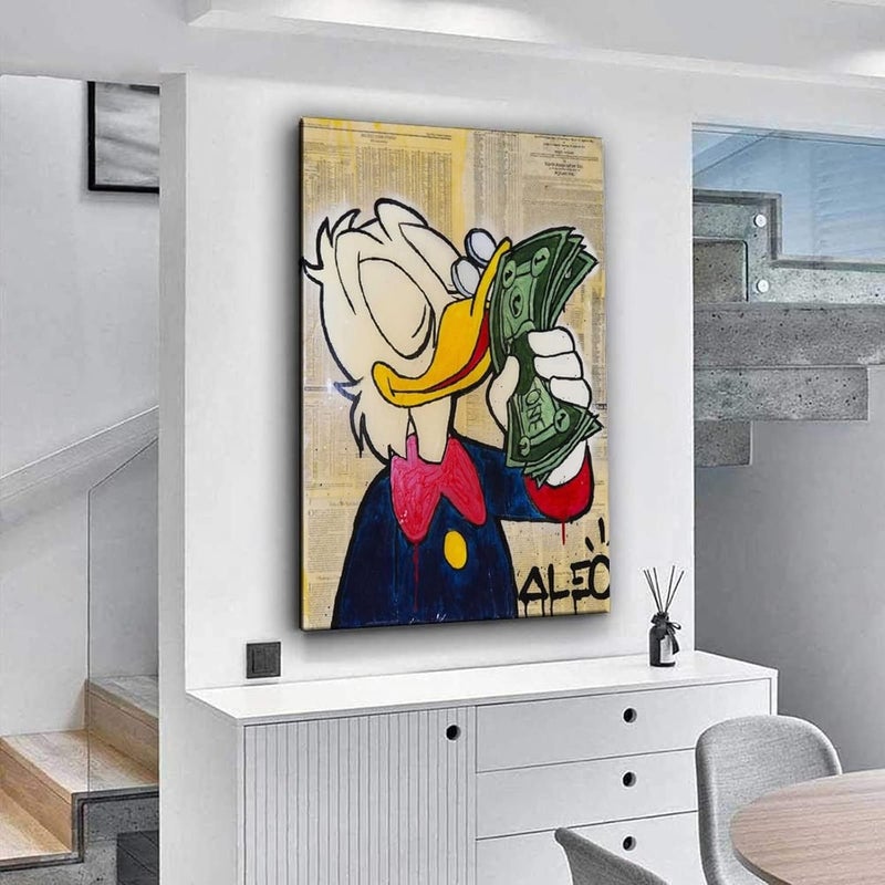ARS Framed Canvas Abstract Painting Print of LIINH ALEC-Monopolys Smell Money Poster Decorative Painting Canvas Wall Art Living Room Posters Bedroom - Image 5