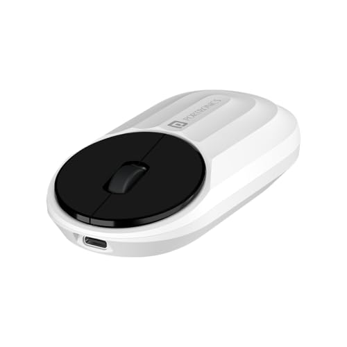 Portronics Toad 6 Bluetooth Wireless Mouse with 2.4 GHz USB Receiver, Multi-Device Pairing, Built in Battery, 1200 DPI Sensor(White) - Image 1
