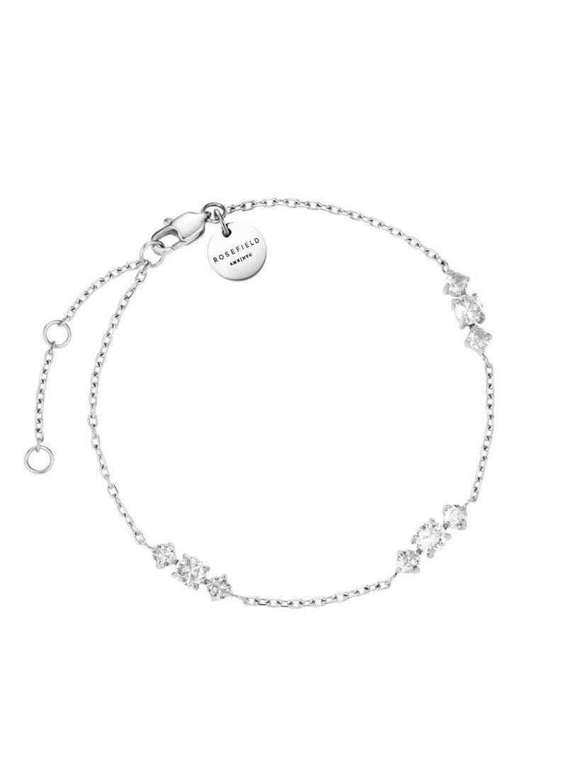 RoseField Rosefield Triple Crystals Bracelet Silver - JBTCS-J1021  - Image 1