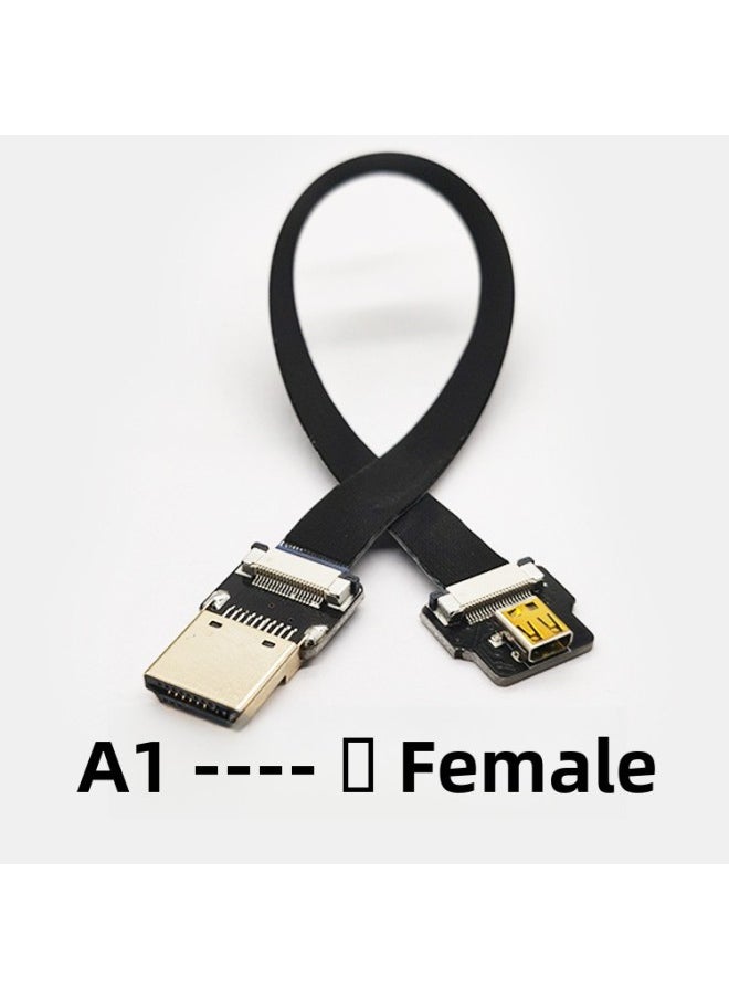Generic - Camera PTZ Raspberry Pi Monitor FPV Micro Mini HDMI Flexible Cable 4K HD Video Cable FPC-Color:A1-D Mother-Line Length:5cm - Image 1